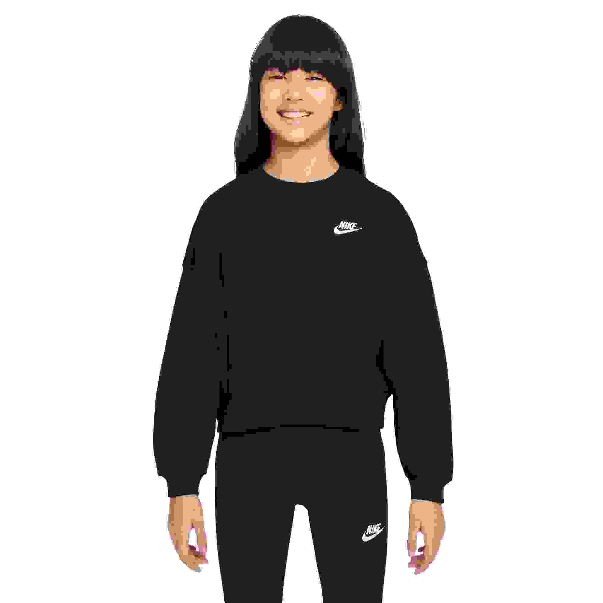 Nike Sportswear Club Fleece Boxy Crewneck Big Girls' Sweatshirt